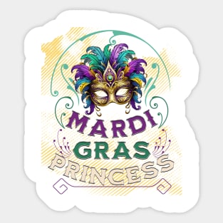 Mardi Gras Princess Sticker